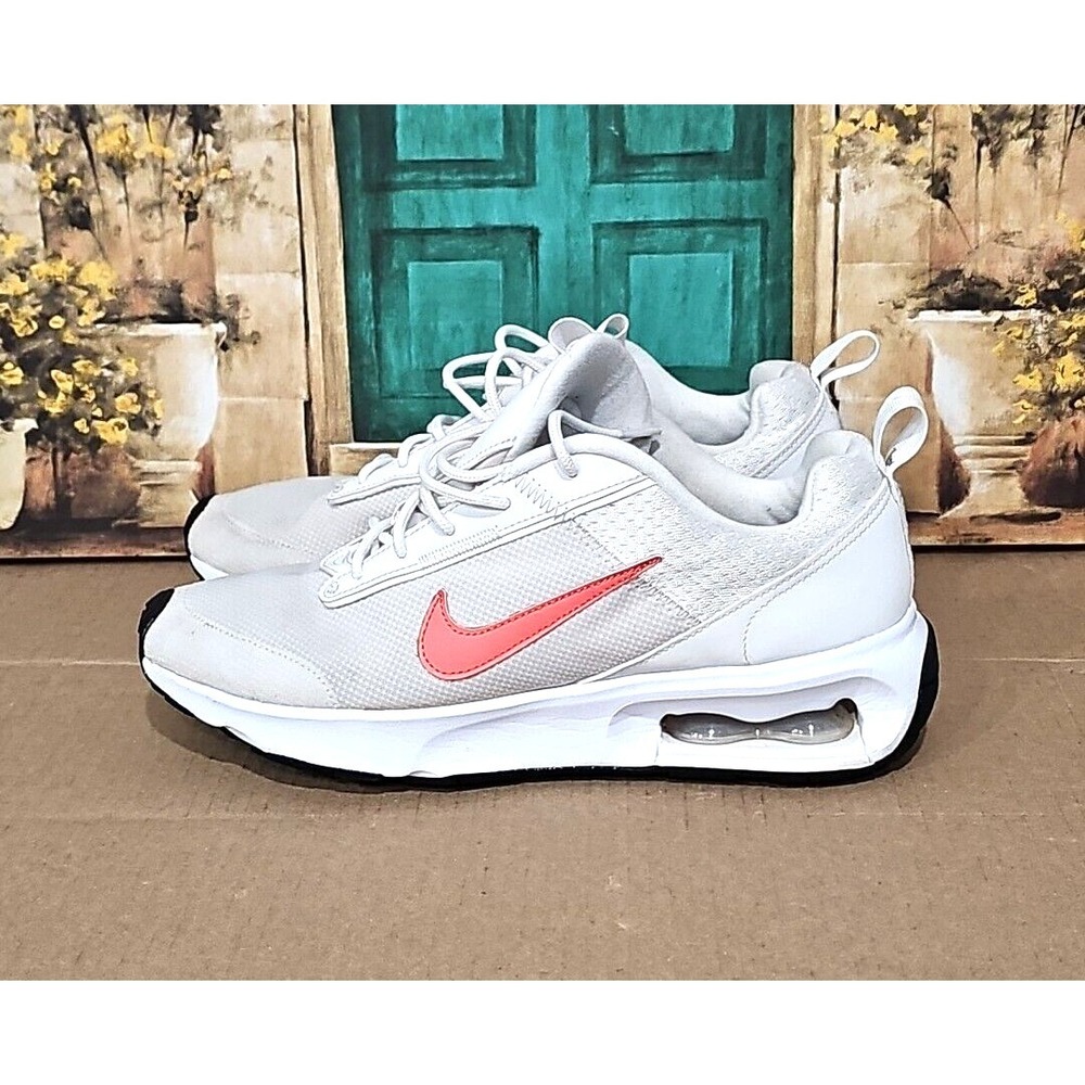 Nike Women's Interlock Lite Shoes White Neon Orange‎ Swoosh 9.5 DV5695-103